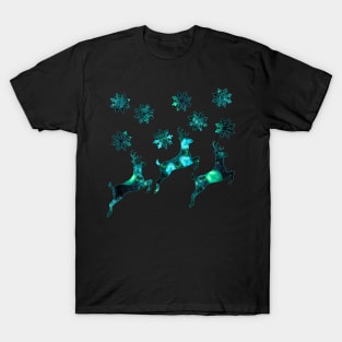 Christmas Decoration in Blue and Green T-Shirt